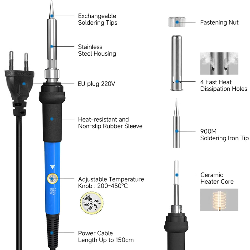 Regulowana Temperatura 220V 60 – Electronics Repair Kit With Soldering Iron recenzja i cena