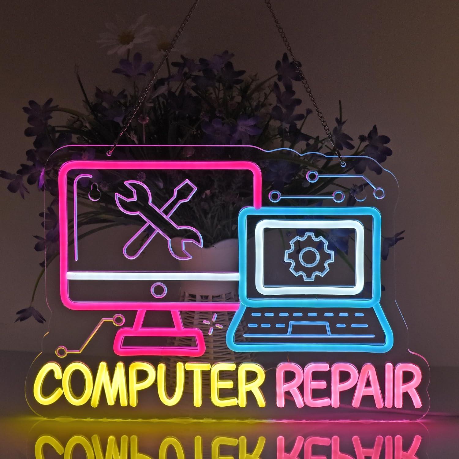 Neonowy szyld naprawa komputer – Electronics Repair Store recenzja i cena