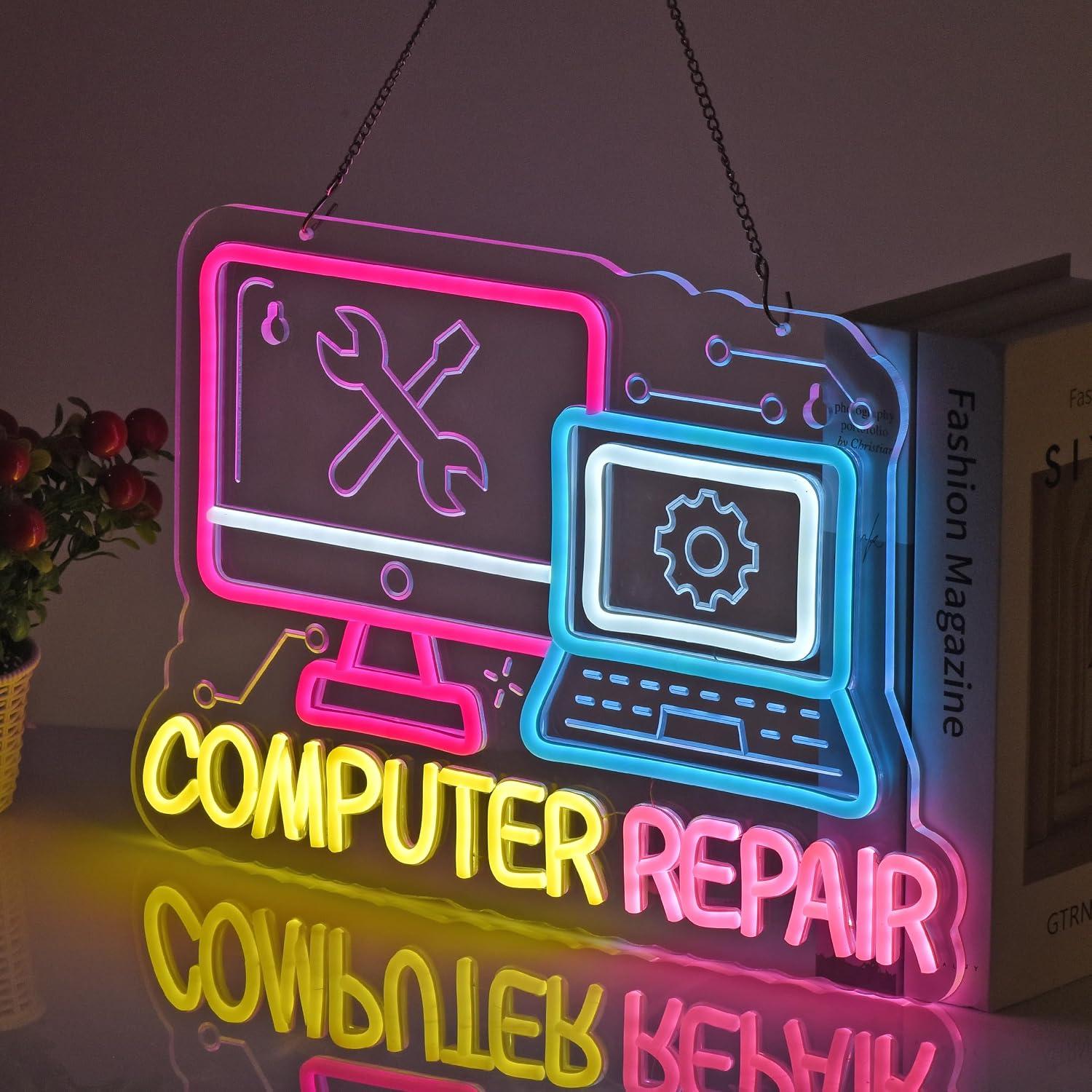 Neonowy szyld naprawa komputer – Electronics Repair Store recenzja i cena